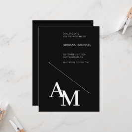 Sla de datum Vet Typografie Wit op Zwart Kaart