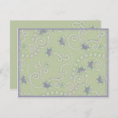 Sla de Datum Vines & Flowers Briefkaart Sjabloon (Voorkant / Achterkant)