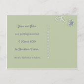 Sla de Datum Vines & Flowers Briefkaart Sjabloon (Achterkant)