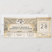 Sla de datum vliegtickets op -  uitnodigingen (Voorkant)