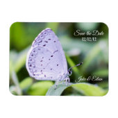 Sla de datum vlinder bruiloft magneet (Horizontaal)