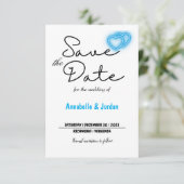 Sla de datum voor de bruiloft op save the date (Staand voorkant)