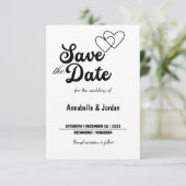 Sla de datum voor de bruiloft op save the date (Staand voorkant)