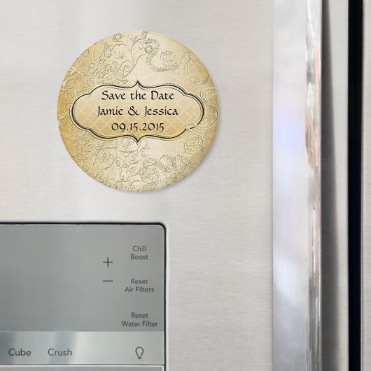 Sla de datum waarop de gouden bruiloft wordt geslo magneet (Insitu (Koelkast))
