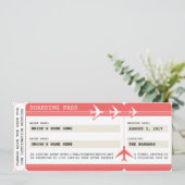 Sla de datum waarop de instapkaart is ingevoerd op save the date (Staand voorkant)