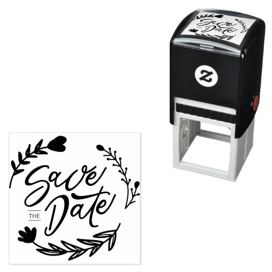Sla de datum waarop de rubber stempel zichzelf ink (In situ)