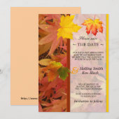 Sla de datum waarop Maple het einde van het huweli Save The Date (Voorkant / Achterkant)