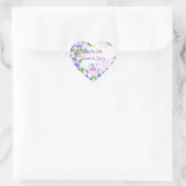 Sla de datum waarop u Violet Flower hebt aangepast Hart Sticker (Tas)