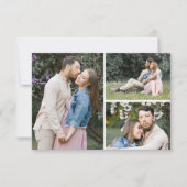 Sla de datum Waterverf Floral 3-foto kaart (Voorkant)