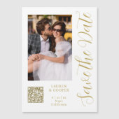 Sla de datum wit goud stijlvol script modern (Voorkant)