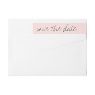 Sla de datum wraparound adreslabel, blush roze