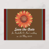 Sla de datum zonnebloembriefkaart sjabloon (Voorkant)