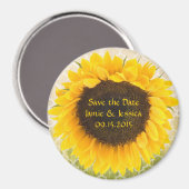 Sla de datum Zonnebloemmagneet op Magneet (Voorkant / Achterkant)