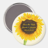 Sla de datum Zonnebloemmagneet op Magneet (Voorkant / Achterkant)