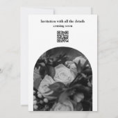 Sla de datum zwart-wit elegant uniek op save the date (Achterkant)