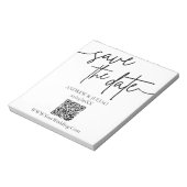 Sla de datumbruiloft op notitieblok (Gedraaid)