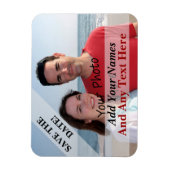 Sla de datumfoto op een flexibele magneet (Verticaal)