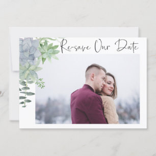 Sla de datumfotokaart opnieuw op - vetplanten save the date