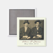 Sla de Datummagneet op met  portret. Magneet (Voorkant / Achterkant)