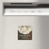 Sla de datummagneet op - White Roses & Barnwood Magneet (Insitu (Vaatwasser))