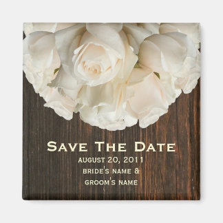Sla de datummagneet op - White Roses & Barnwood Magneet