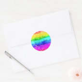 Sla de datumregenboog op ronde sticker (Envelop)