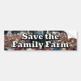 Sla de familieboerderij op bumpersticker