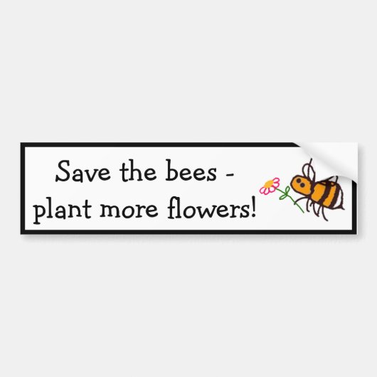 Sla de hommelsticker van de bijenauto op bumpersticker (Voorkant)
