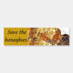 Sla de honingbijen op! bumpersticker