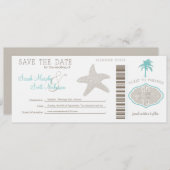Sla de instapkaart datum op save the date (Voorkant / Achterkant)