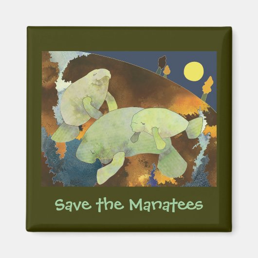 Sla de Manatee magneet op (Voorkant)