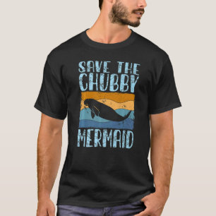 Sla de mollige zeemeermin op Save the Manatee Retr T-shirt