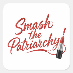 Sla de patriarchale feministische quote vierkante sticker