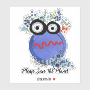 Sla de planeet op sticker