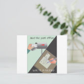 Sla de Post Kantoor op / Schrijf een Vriend Briefkaart (Staand voorkant)