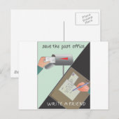 Sla de Post Kantoor op / Schrijf een Vriend Briefkaart (Voorkant / Achterkant)