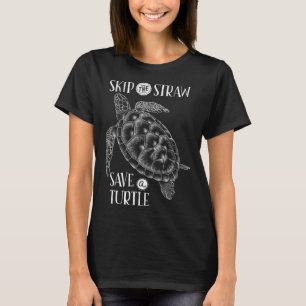 Sla de riem over en bespaar een schildpad t-shirt