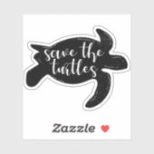 Sla de schildpadden op sticker (Vel)