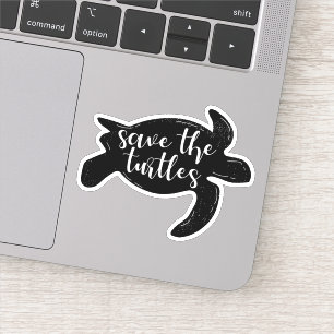 Sla de schildpadden op sticker