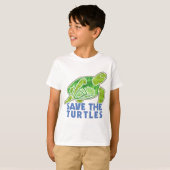 Sla de schildpadden op t-shirt (Voorkant volledig)