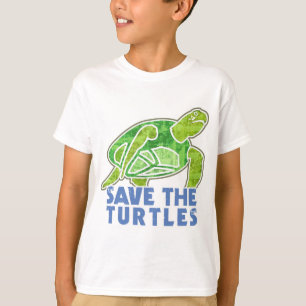 Sla de schildpadden op t-shirt