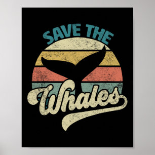 Sla de teruggave van de walvissen op poster