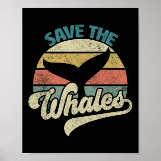 Sla de teruggave van de walvissen op poster