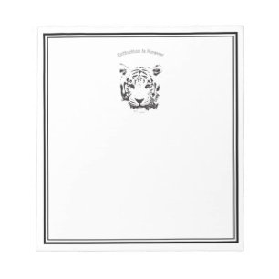 Sla de tijger op notitieblok