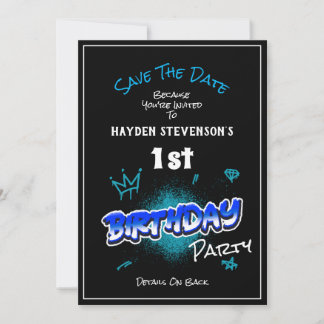 Sla de uitnodiging van de Birthday Party van het k