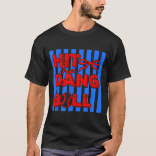 Sla de verduivelde bal honkbal kleding speler ontw t-shirt