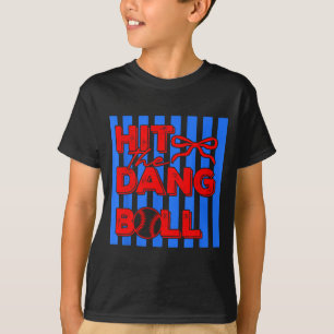 Sla de verduivelde bal honkbal kleding speler ontw t-shirt