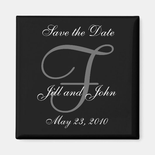 Sla de voornamen en Initialen van de datummagneet  Magneet (Voorkant)