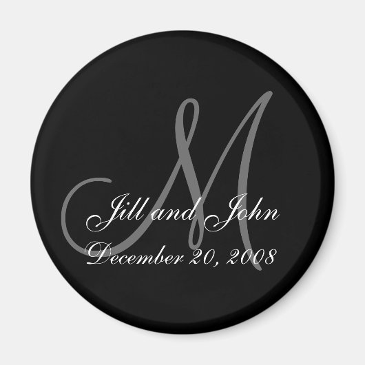 Sla de voornamen en Initialen van de datummagneet  Magneet (Voorkant)