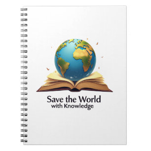 Sla de wereld op met kennis notitieboek